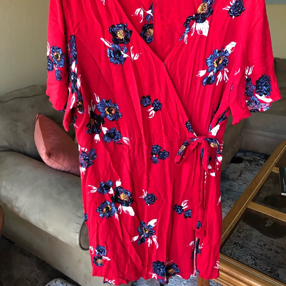 Floral Target A-line dress